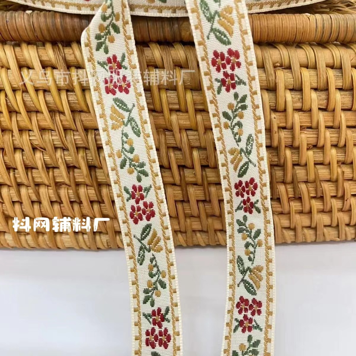 1.7cm ethnic-style jacquard webbing, DIY accessories for ethnic clothing, embroidery webbing, direct supply from the manufacturer details Picture