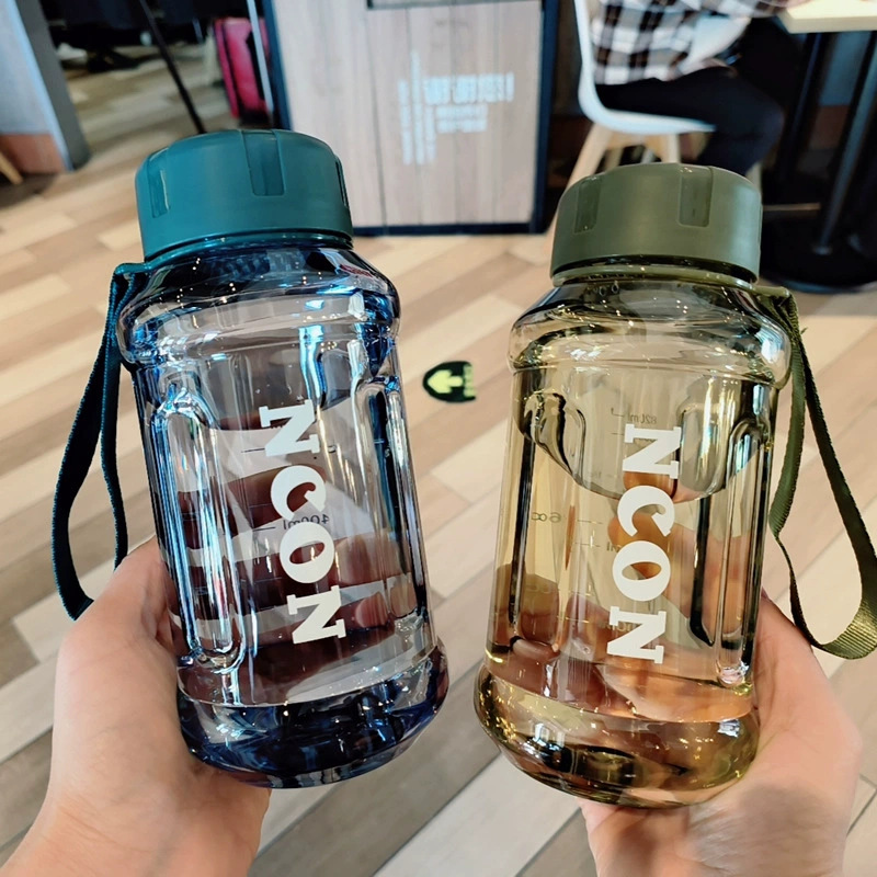 Simple large-capacity plastic cup, high-temperature resistant, shockproof, high-appearance-level water cup, portable car-mounted portable cup, sports water bottle