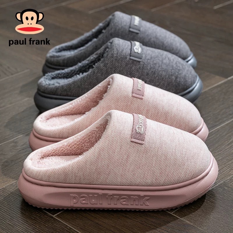 Big-mouthed monkey slippers, cross-border winter cotton slippers with fleece, warm and anti-slip, super indoor home couple slippers wholesale details Picture