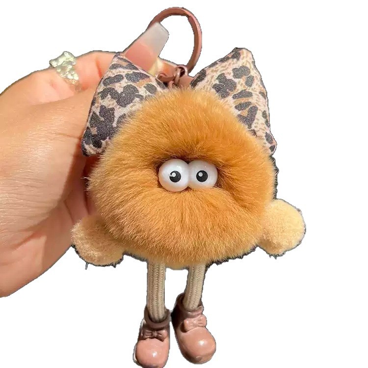 玩具/毛绒玩具/毛球/耳饰/毛绒白底实物图