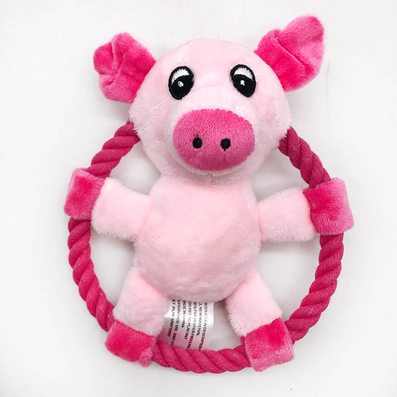 Pet dogs throw knot-tying frisbee toys, dogs throw gnawing, teeth grinding and teeth cleaning training toys, and vocal dolls Application Scenario
