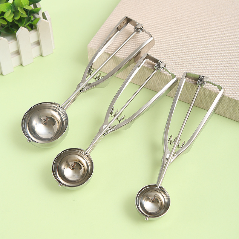 Wholesale stainless steel ice cream spoons, ice cream spoons, Popsicle spoons, ice cream scoop spoons and scoop tools in stock details Picture