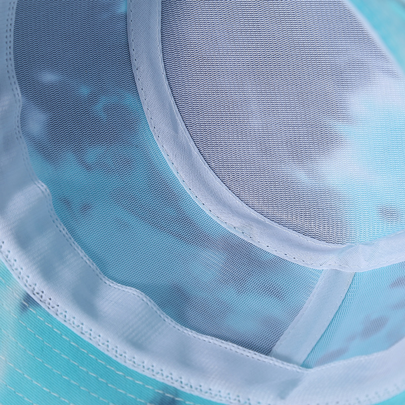 Tie-dyed basin hat, fashionable gradient color hat, outdoor sun hat, street style fisherman hat, foldable beach hat, cross-border Application Scenario