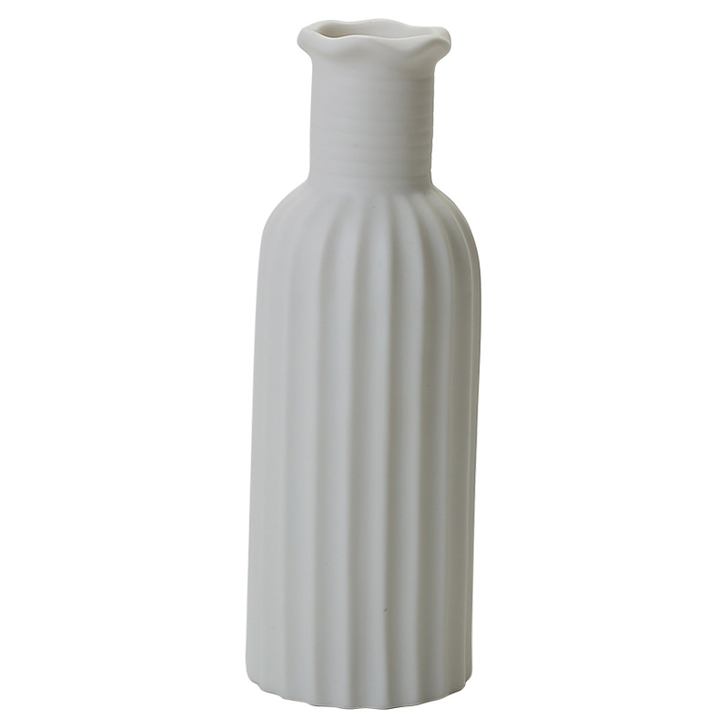 家居高级感素胚花插瓶可设计定制高颜值室内装饰陶瓷花瓶艺术摆件白底实物图