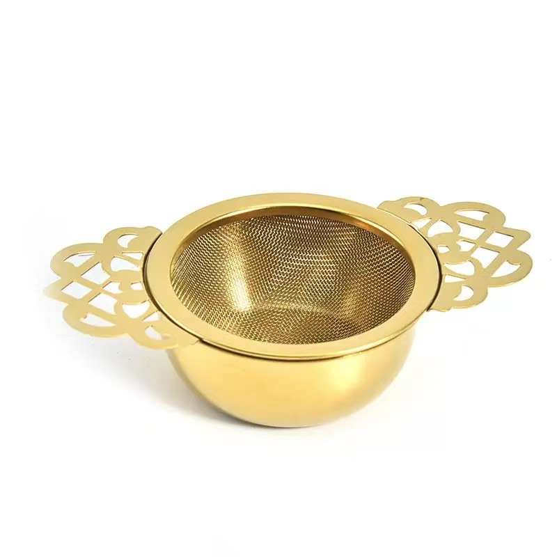 Innovative new 304 stainless steel tea strainer, creative tea filter, teapot strainer, lace tea set accessories Item Picture