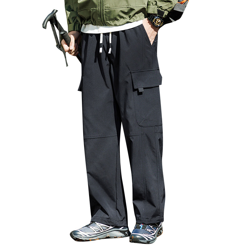 Men's autumn and winter loose, tight-fitting, trendy and stylish workwear pants. Spring teenagers' 9-point casual pants Item Picture