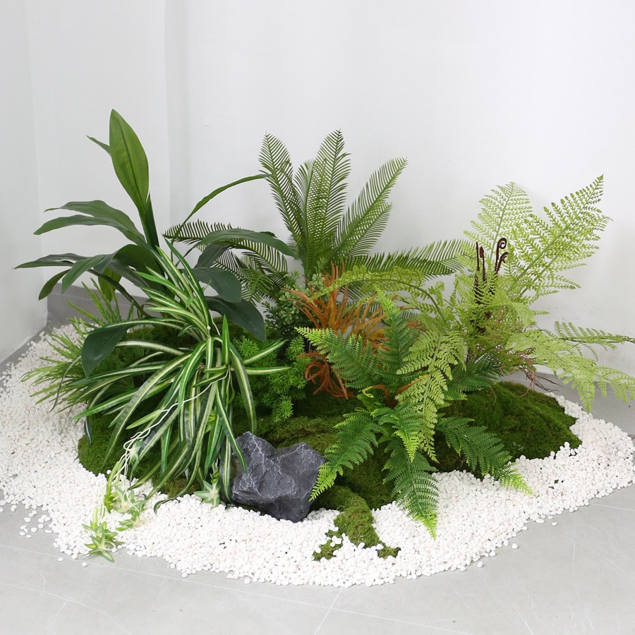 仿真蕨类植物厥叶仿真绿植室内插花布景植物装饰造景塑料微观景细节图