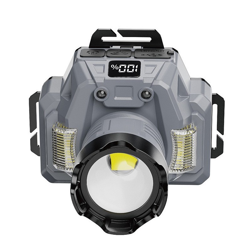 Rechargeable headlamp, high-intensity floodlight, headlamp body, outdoor sports, night running, work flashlight, multi-functional headlamp details Picture
