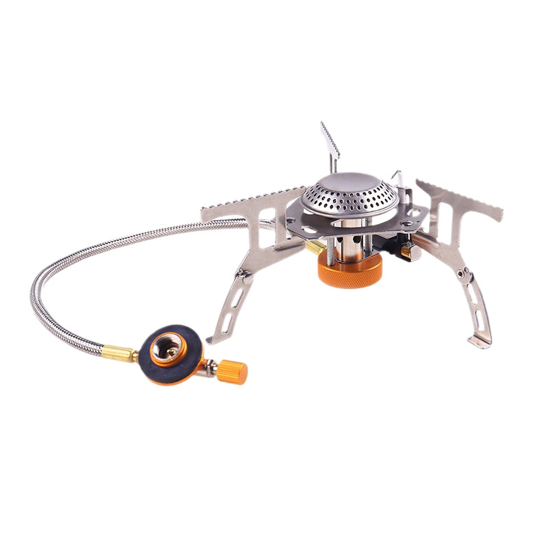Portable one-piece gas stove for outdoor camping, camping and cooking, high-altitude stove with electronic ignition Item Picture