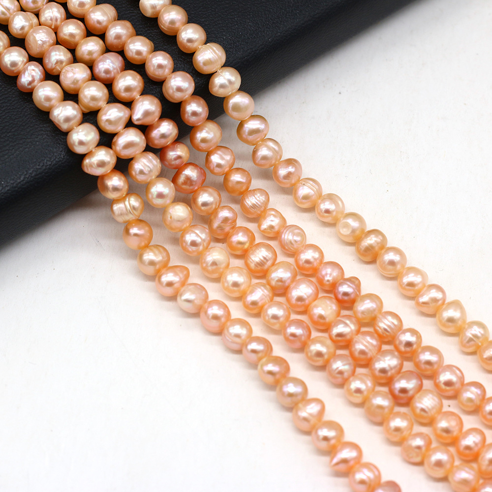 Natural pearl nearly round-shaped beads ADIY jewelry accessories, handcrafted jewelry necklaces, production and wholesale