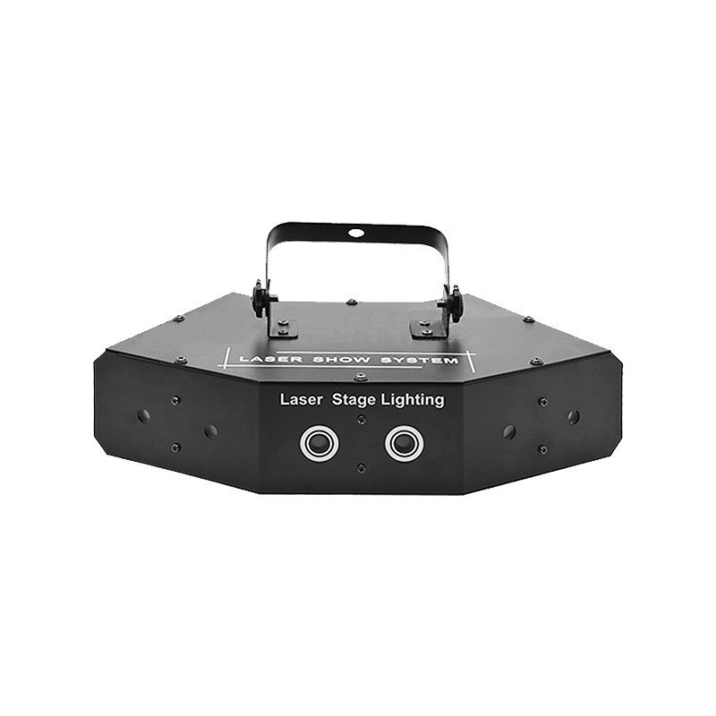 High-power LED six-eye fan-shaped scanning laser light, stage full-color line pattern laser light, voice-controlled intelligent laser beam light, wedding and commercial performance multi-functional special effects landscaping lighting equipment Item Picture