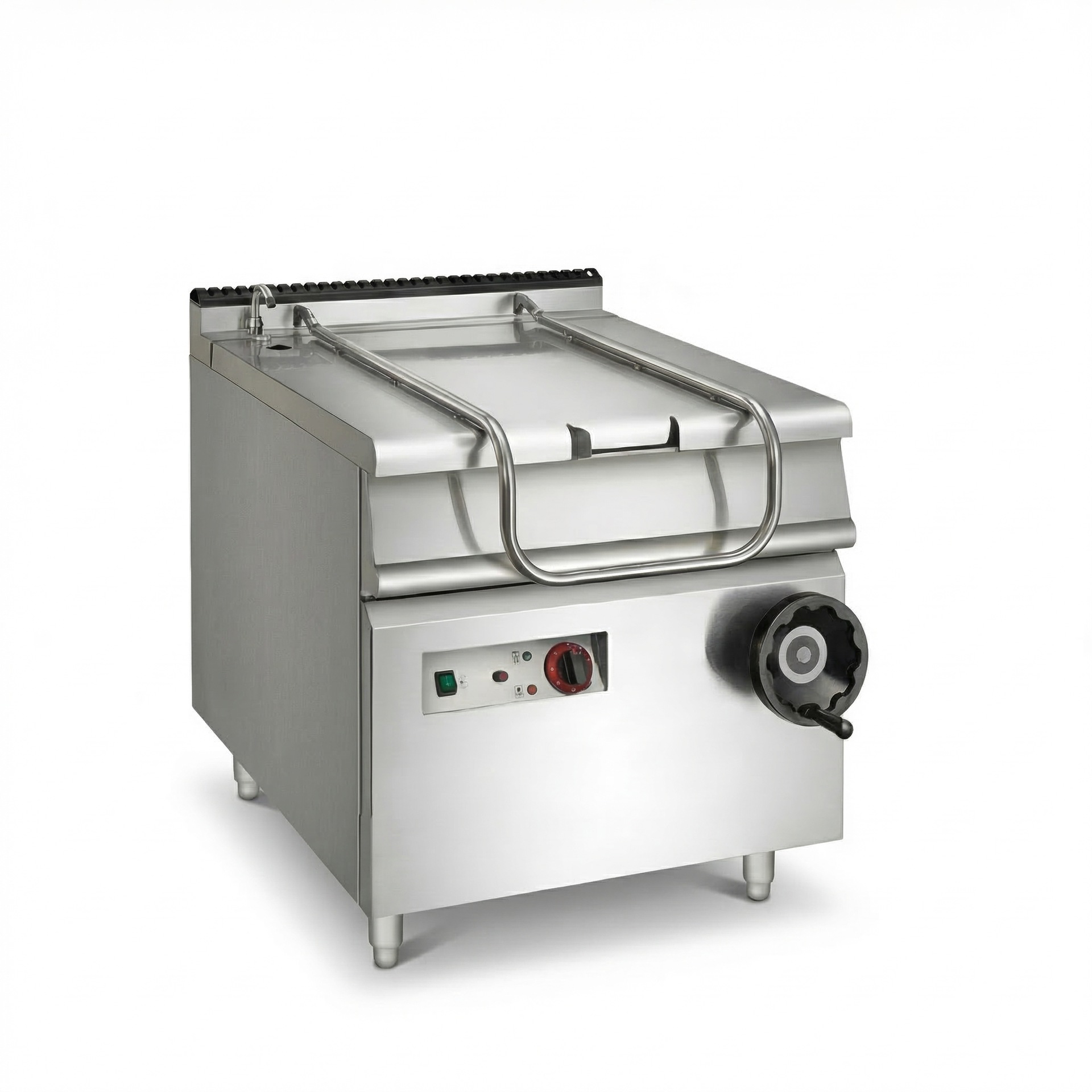 Commercial stainless steel electric tilting wok for export, with increased capacity, energy saving, effortless stir-frying, essential for cooking Item Picture