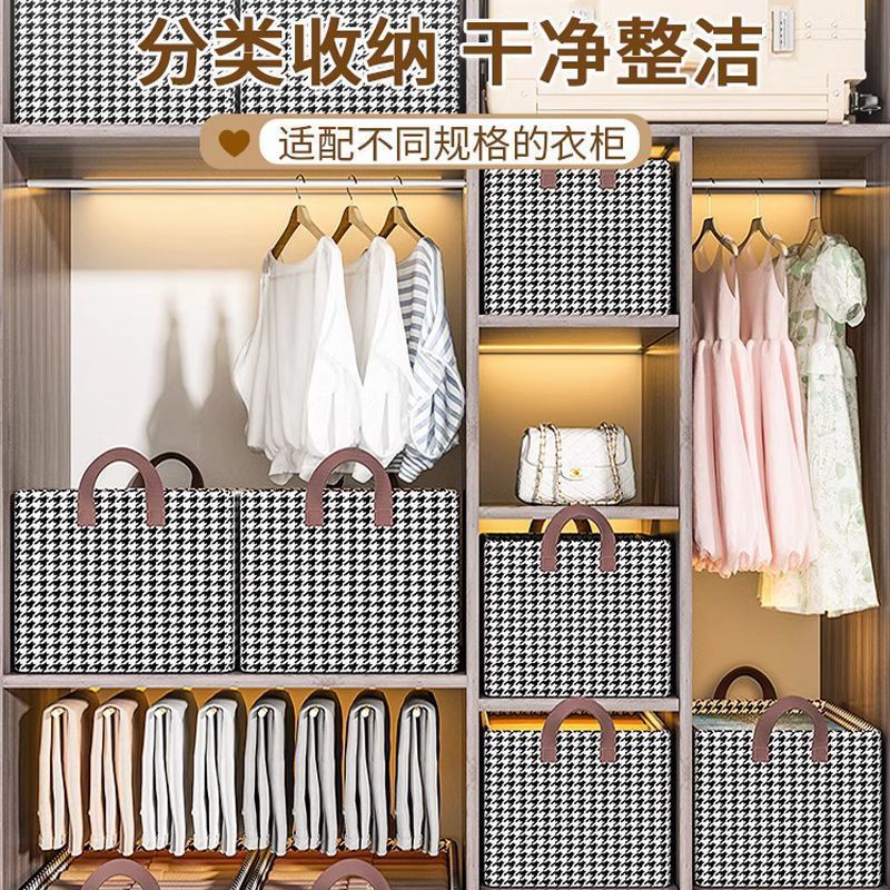 Non-Woven Fabric Foldable Storage Box With Pu Handle, Available In Multiple Sizes And Colors, And Supports Customization Application Scenario