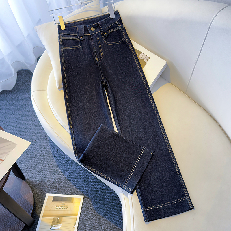 大码牛仔裤实物图