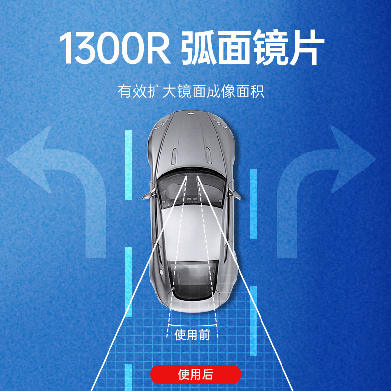 Automotive wide field of view rearview mirror, rearview mirror, field of view mirror, anti-glare mirror, automotive supplies SD-2414 Application Scenario