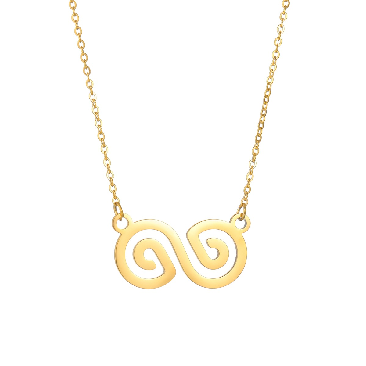 Aliexpress cross-border best-selling jewelry sources: European and American style titanium steel women's necklaces, pendants, and sweater chains Item Picture