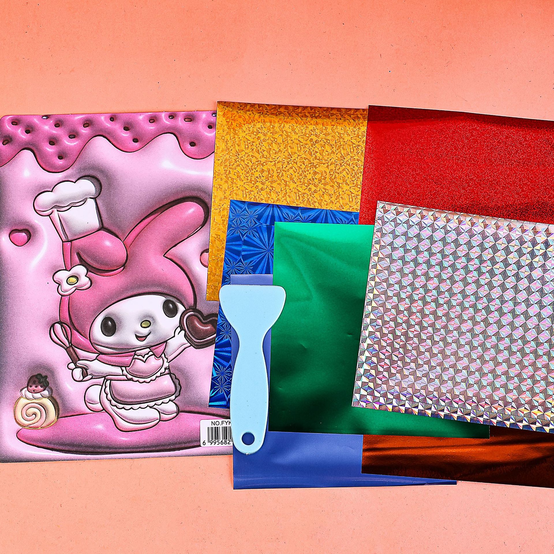 三丽鸥儿童手工diy制作卡通可爱魔幻转移贴纸炫彩贴画库洛美乐蒂