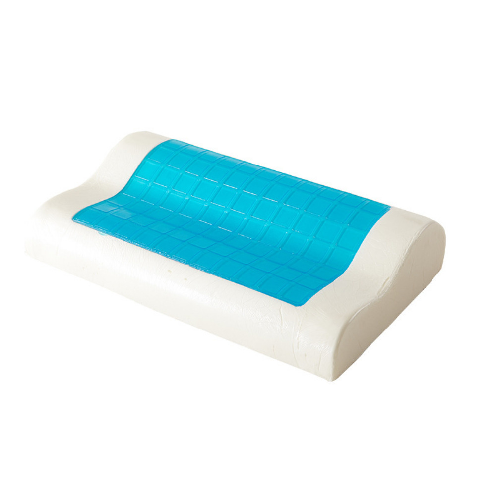 Gel memory pillow, summer cool silicone pillow, single-person gel slow rebound memory foam pillow, wavy pillow core Item Picture