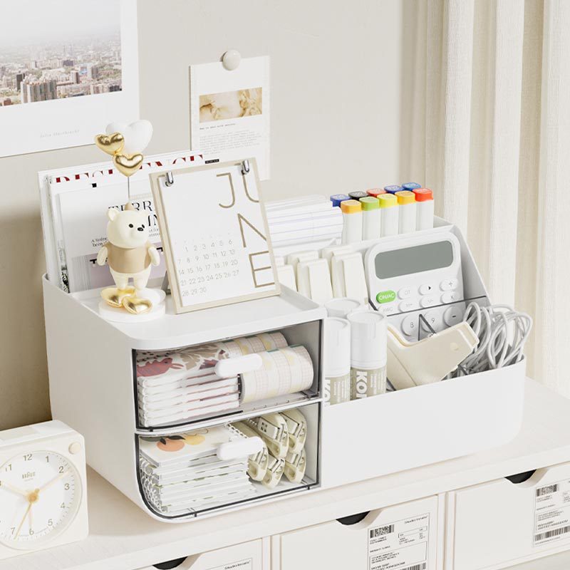 多功能收纳盒抽屉式置物盒工位办公室分格整理神器桌面整洁好帮手
