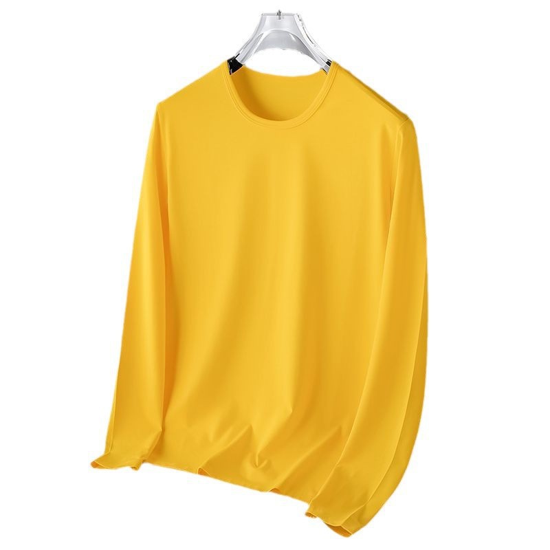 Men's long-sleeved T-shirt for autumn 2024, new round neck base layer, versatile, trendy, quick-drying, sporty and slimming top for men Item Picture