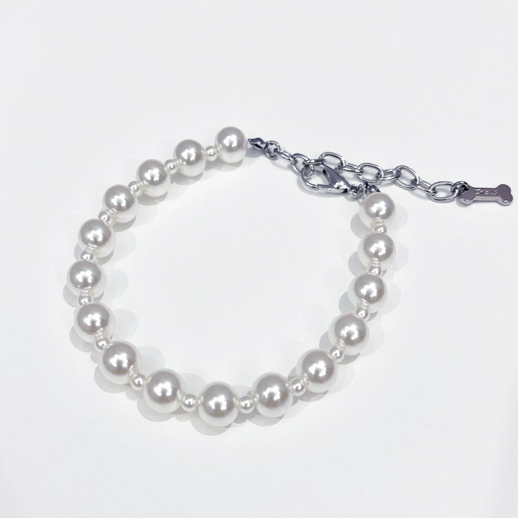 宠物用品项圈牵引绳脖圈珍珠猫咪项链中小型犬狗圈颈圈配饰宠物项圈用品宠物项链