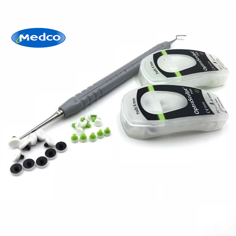 Cross-border exclusive dental plastic tools, resin material, ice porcelain veneer, silver engraving knife with foam head