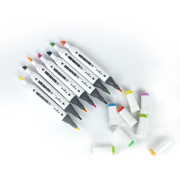 YALONG Foreign Trade's best-selling 24-color marker pen double-pointed artistic paint marker pen details Picture