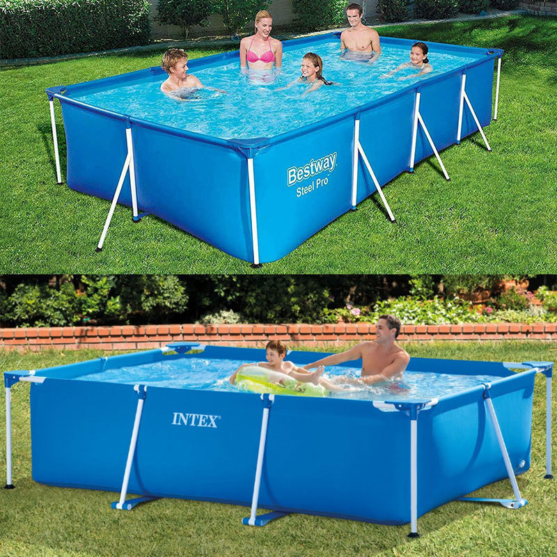 原装正品长方形管架戏水池大型支架儿童家庭游泳池加厚