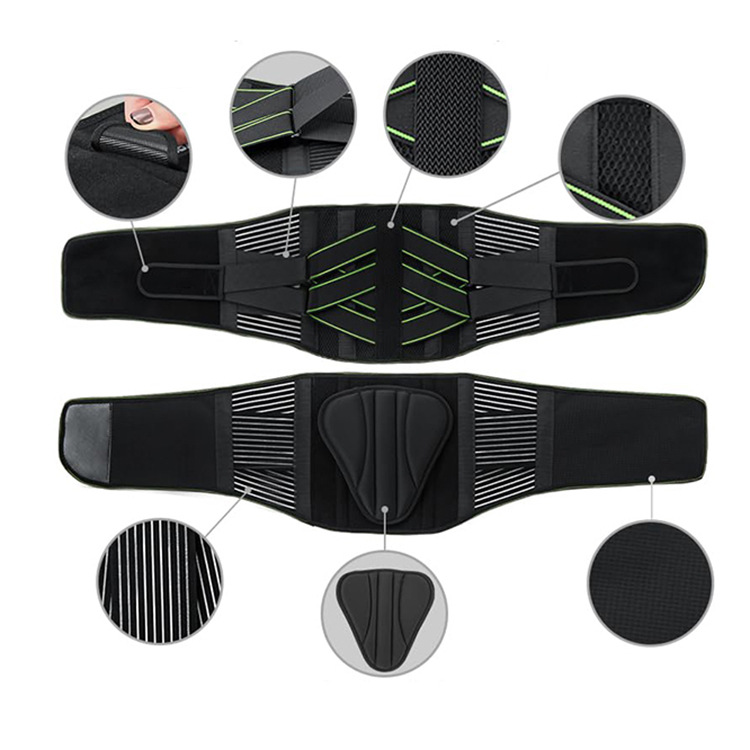 Cross-border men's and women's breathable sports waist support, waist support strength double pressure waist support belt, running fitness belt Specification image