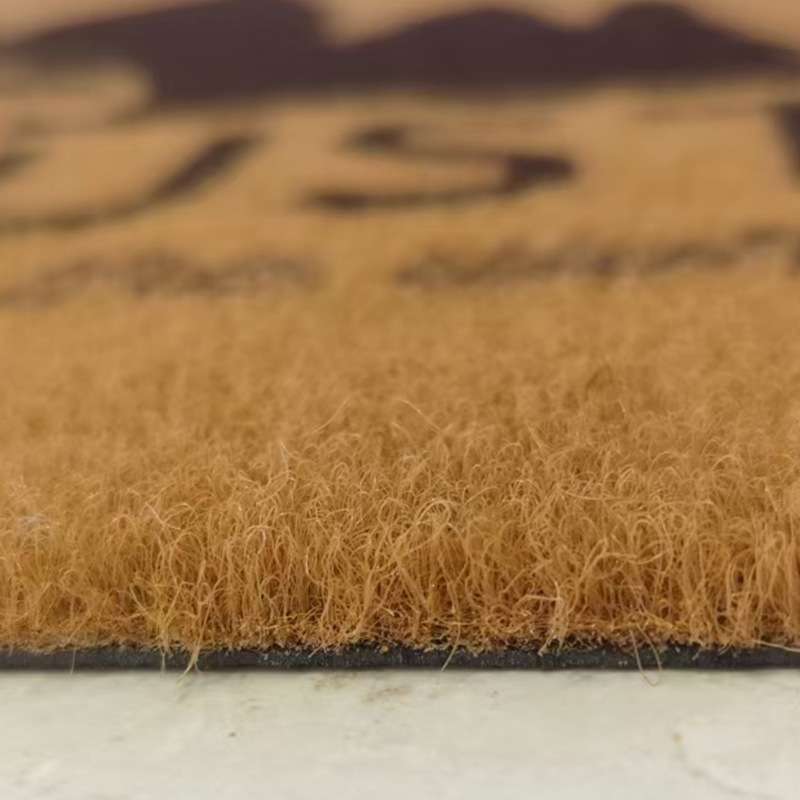 Coconut coir imitation pvc door mat for entry, anti-slip foot mat for Christmas entrance hall, Halloween entrance floor mat for home use Specification image
