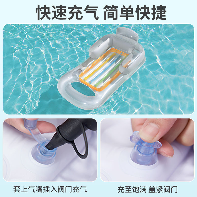 T2LBestway成人浮排游泳圈水上充气漂浮床垫海边冲浪板浮板沙滩躺产品图