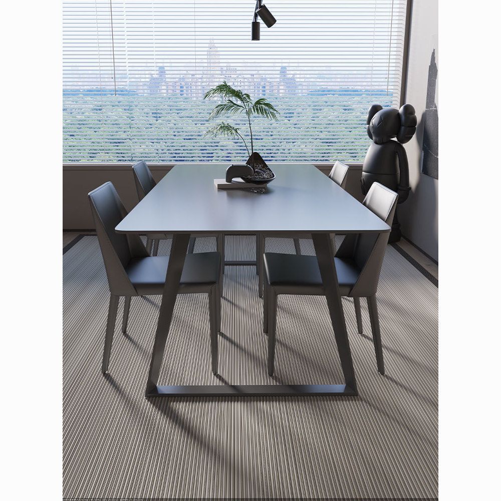 星辰意式极简岩板餐桌椅组合北欧现代简约小户型吃饭长方形轻奢桌子