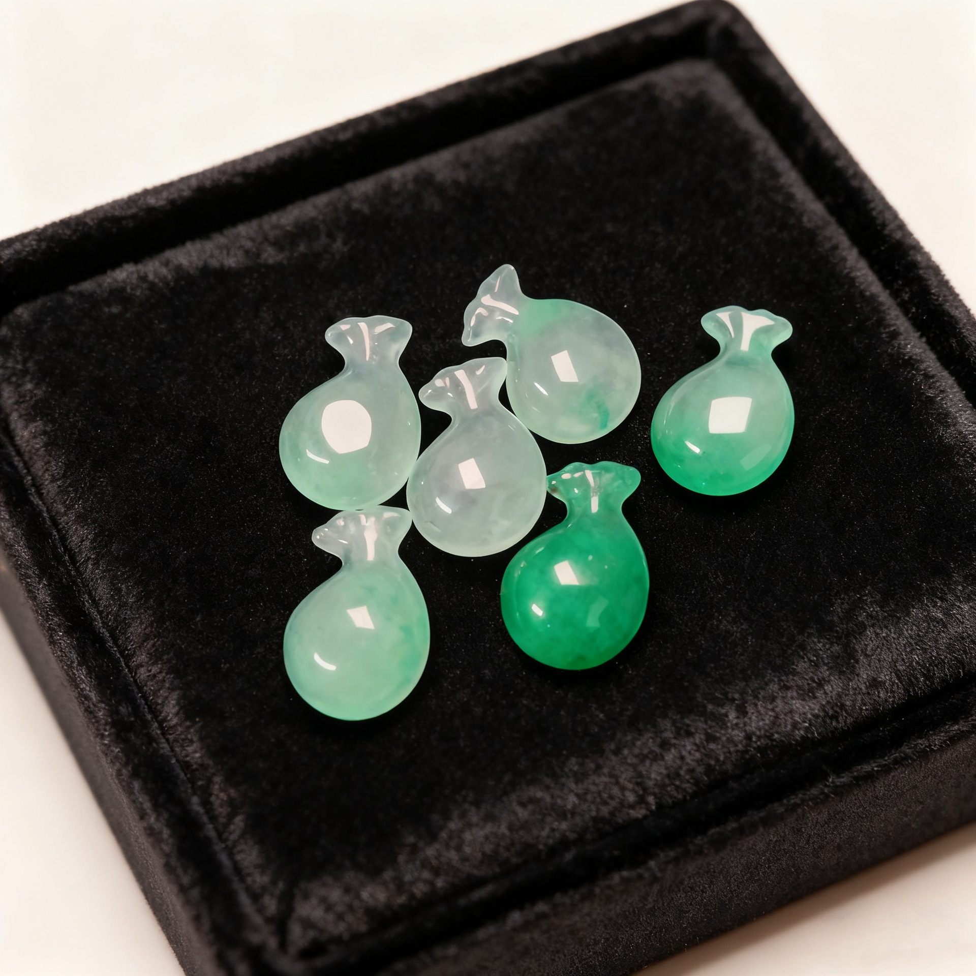 Natural African jade money bags, handcrafted diy jewelry, accessories, auxiliary materials processing, bracelet accessories manufacturer wholesale Specification image