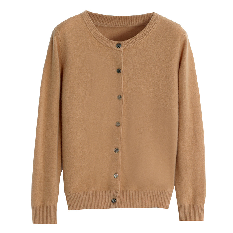 Women's spring and autumn round-neck knitted cardigan jacket, women's high-end cross-border cardigan knitted sweater for women Item Picture