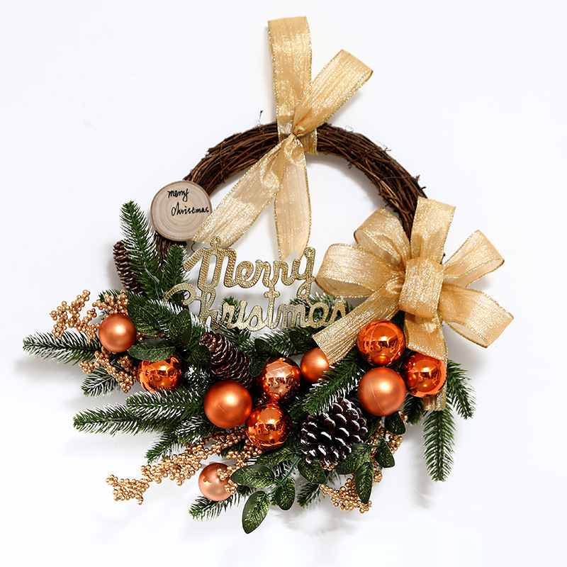 圣诞节/圣诞树苹果袋/圣诞树圣诞用品/圣诞蝴蝶结/圣诞球白底实物图