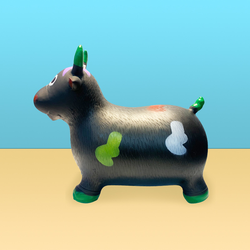 Wholesale of cute cows, inflatable jumping horses, children and babies, inflatable toys, mounts, painted music, thickened animal cows Application Scenario