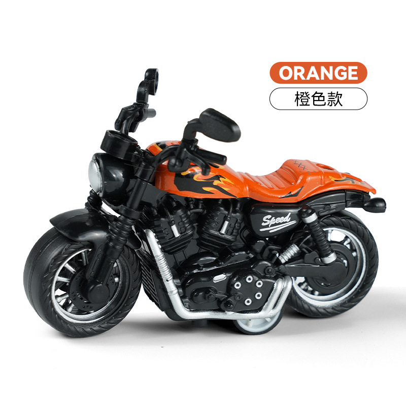 Cross-border children's toys, simulated alloy rebound motorcycle ornaments, claw machines, keychains, street stall toys and gifts details Picture