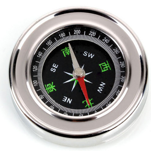 Multi-functional outdoor adventure equipment, travel and camping stainless steel compass/compass, orienteering supplies