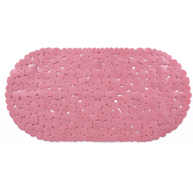 源头厂家贝壳石头防滑浴室垫PVC卫生间防滑垫浴缸防滑脚垫白底实物图