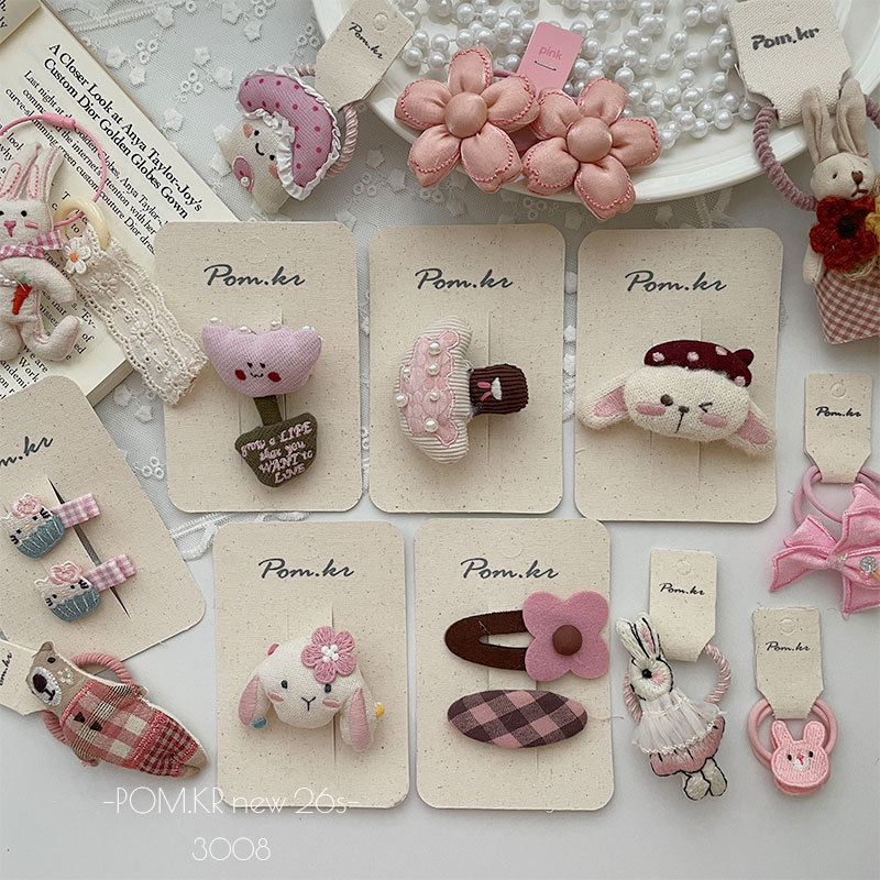 Acrylic cute children's hairpins, gripper hair accessories, fashionable little princess hairpins