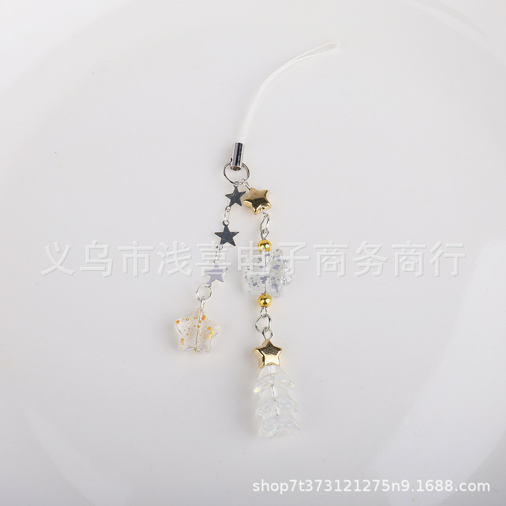Original moon, stars, clouds, heart-shaped mobile phone chain, cute Guben chain, Guben pendant, card book, bag, pendant and decoration Application Scenario