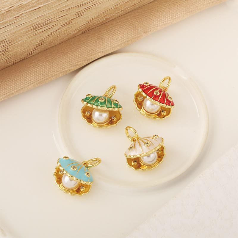 New Ocean series shell creative pearl shell diy jewelry accessory pendant details Picture