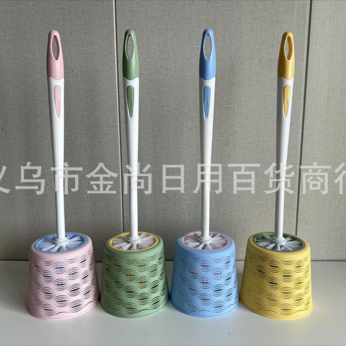 High-quality appearance level, colorful household toilet brush set with base, long-handled round head toilet cleaning set for bathroom seats details Picture