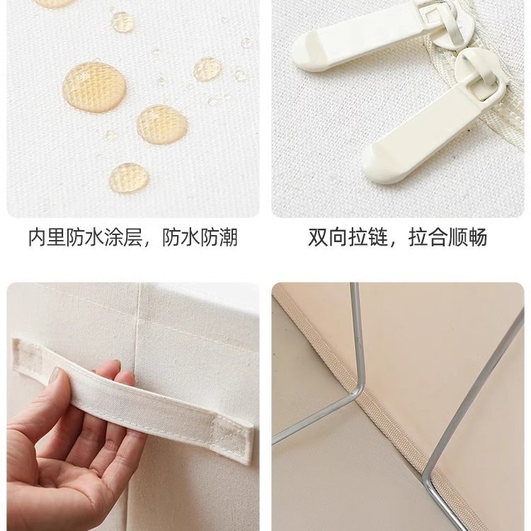 Clothes spray-painted storage box, household fabric clothing bag, folding 100mm box, storage and organization box basket, magic wardrobe Specification image