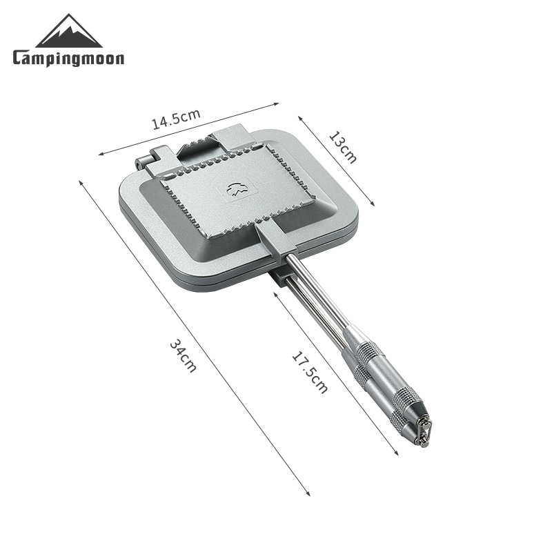 Koman TT-1315 Double-sided non-stick toast bread sandwich grill, multi-purpose camping breakfast grill pan Item Picture