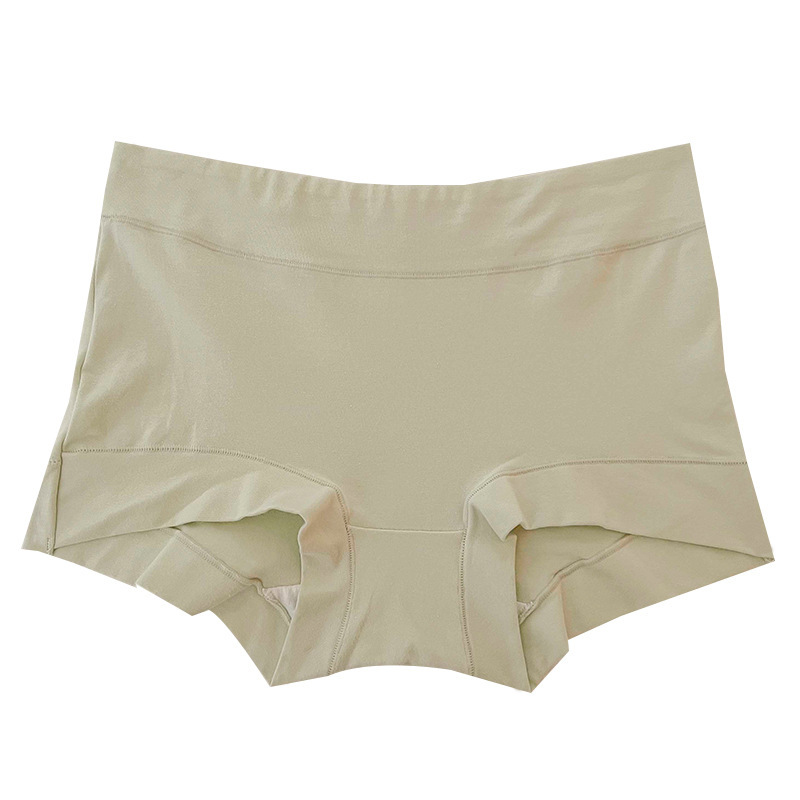 60S Xinjiang cotton pure cotton underpants, women's hip-hugging flat-leg pants, comfortable high-elasticity mid-waist all-cotton crotch women's four-corner pants Item Picture