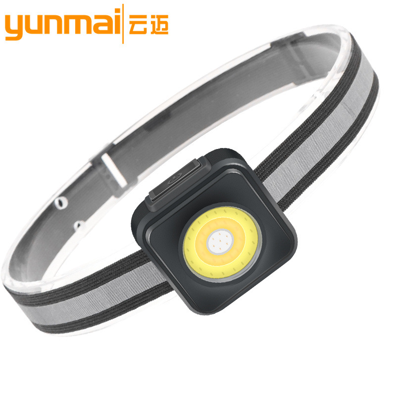 New cross-border COB small adjustable lightweight headlamp with three light sources for outdoor lighting and charging COB headlamp