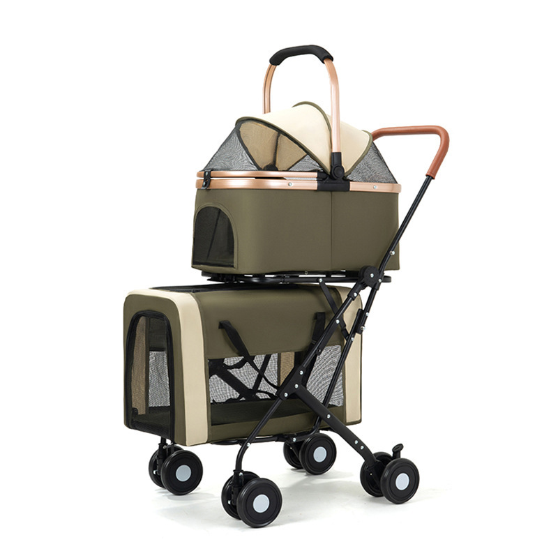 Double-layer pet strollers, cat climbing frames, pet steps, multi-functional portable pet supplies, suitable for cats and dogs to relax and have fun Specification image