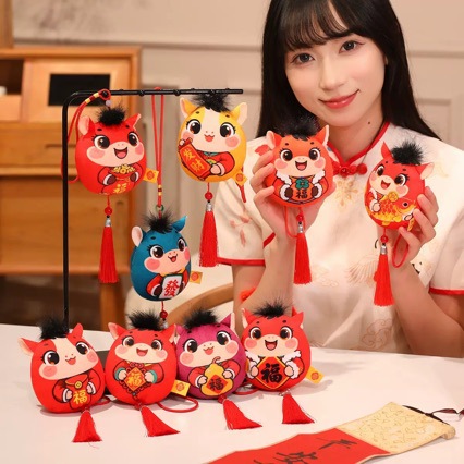 2026 Year of the Horse mascot plush toys, pendants, keychains, annual meeting event gifts, dolls, printed logos details Picture