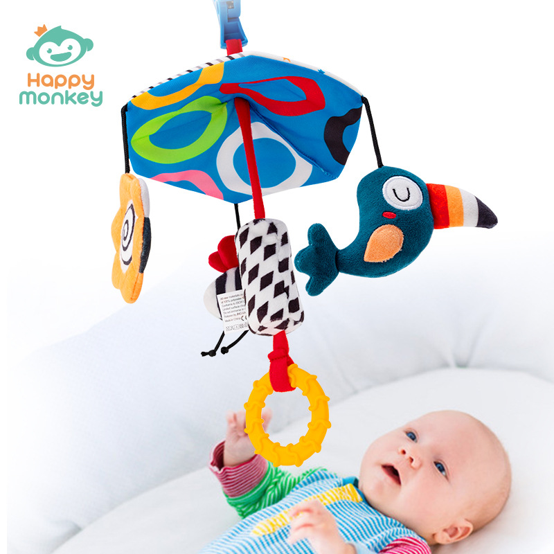 Happy monkey Happy Monkey King Baby Stroller, Newborn Bed Bell, Bed Hang, Soothing and Educational Bell, Umbrella Hanging